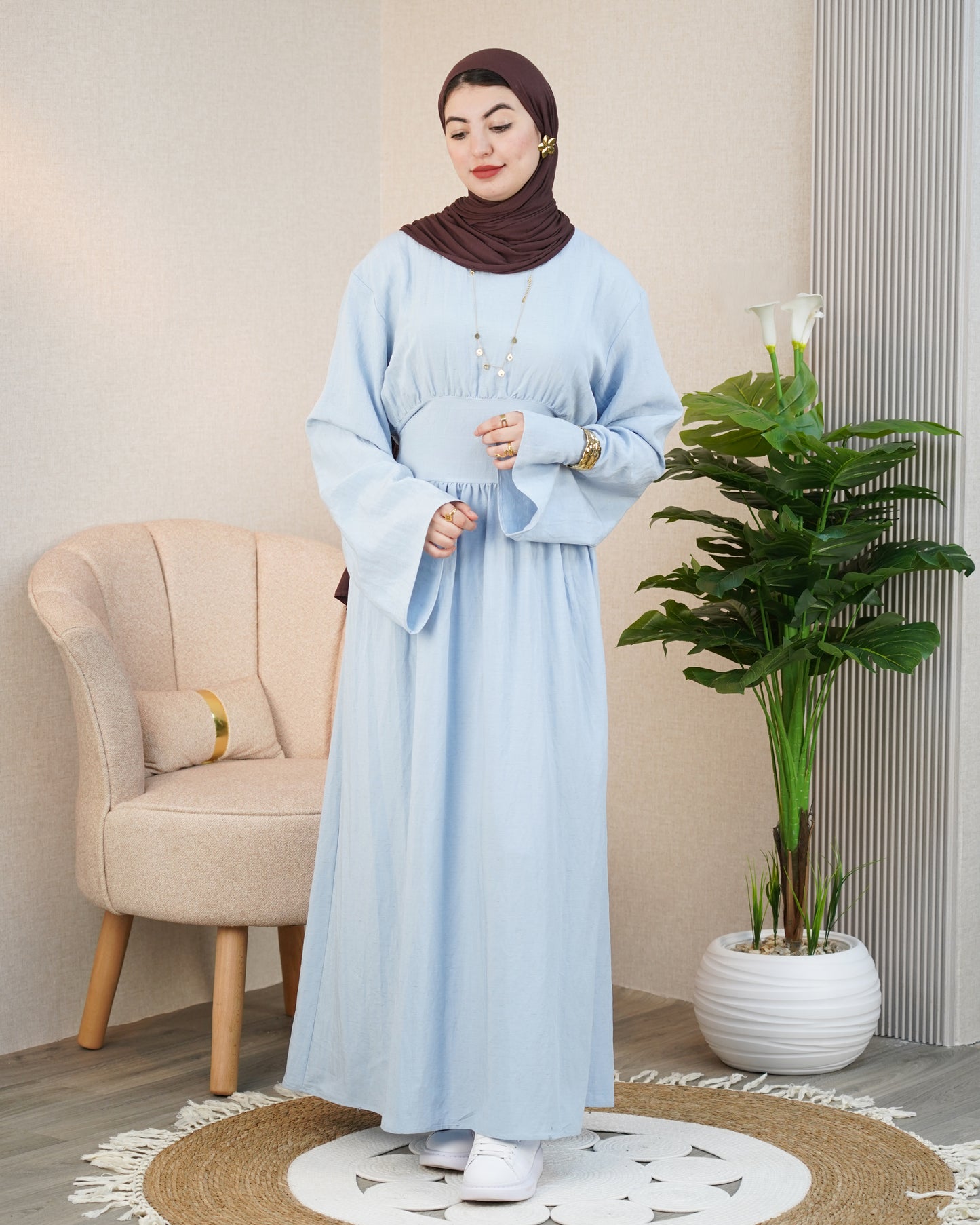 Robe Luna — Froncée & Manches Bouffantes
