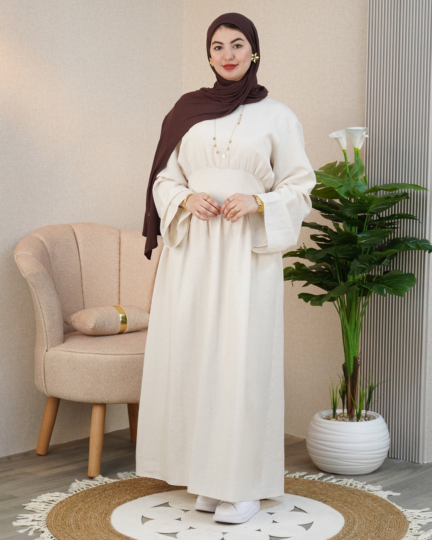 Robe Luna — Froncée & Manches Bouffantes