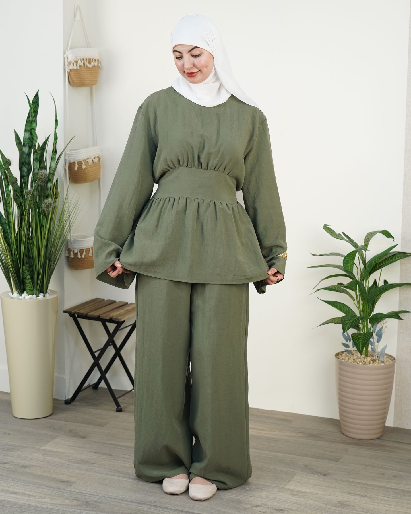 Ensemble Moda — Lin & Taille Marquée