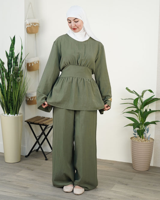 Ensemble Moda — Lin & Taille Marquée