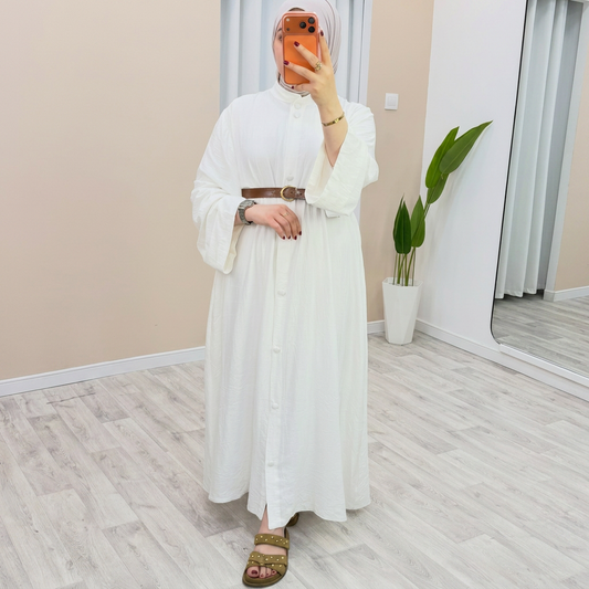Robe Comfy — Col Officier & Poches
