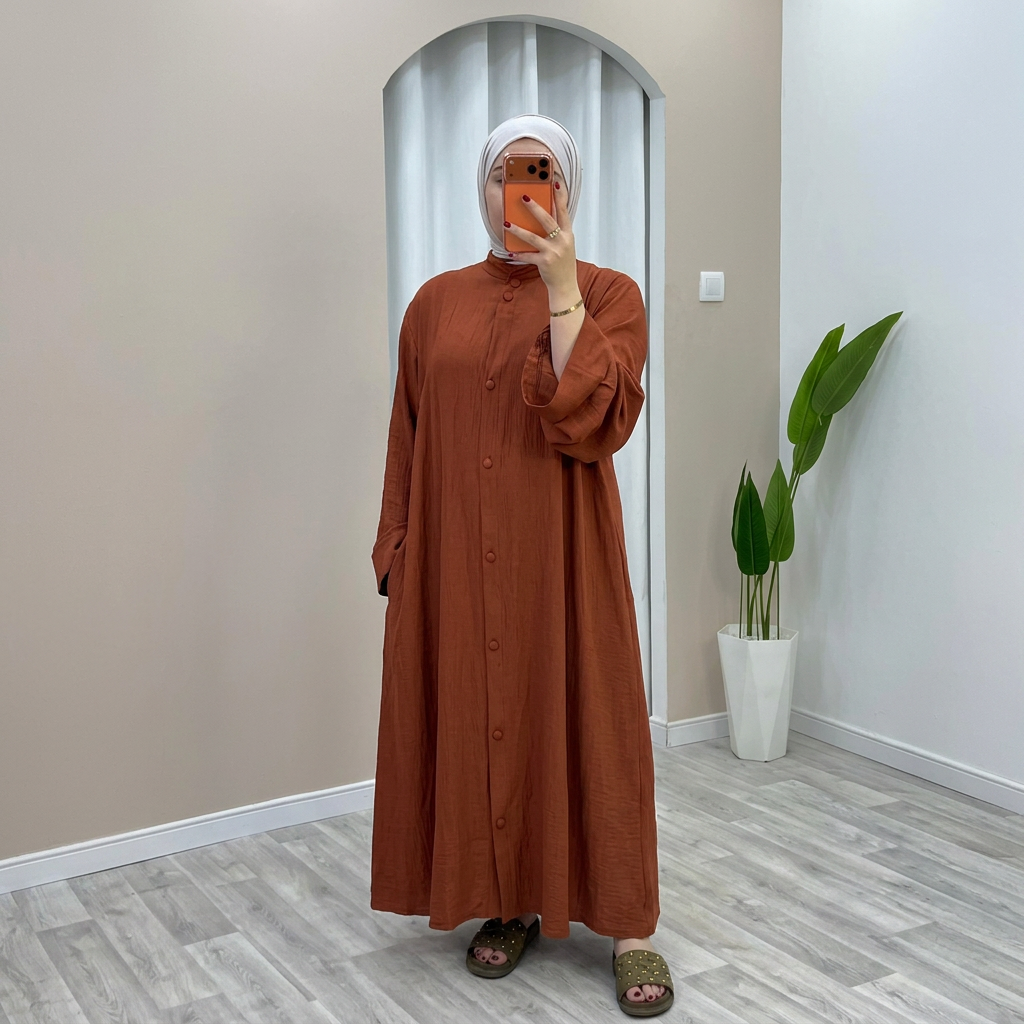 Robe Comfy — Col Officier & Poches